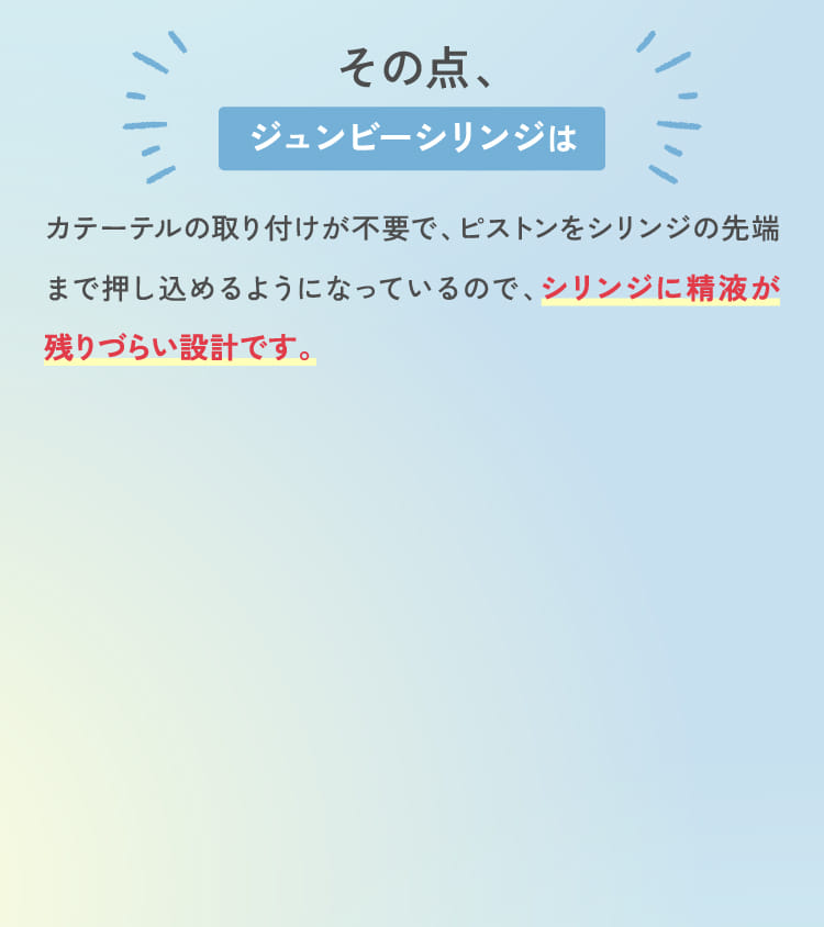 その点、ジュンビーシリンジは