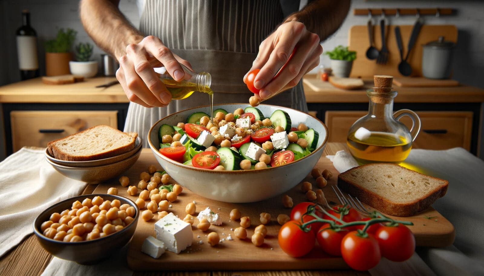 【妊活食】ひよこ豆とチェリートマトのフェタチーズサラダ 妊活・妊娠・安産の情報サイト 子授かりネットワーク