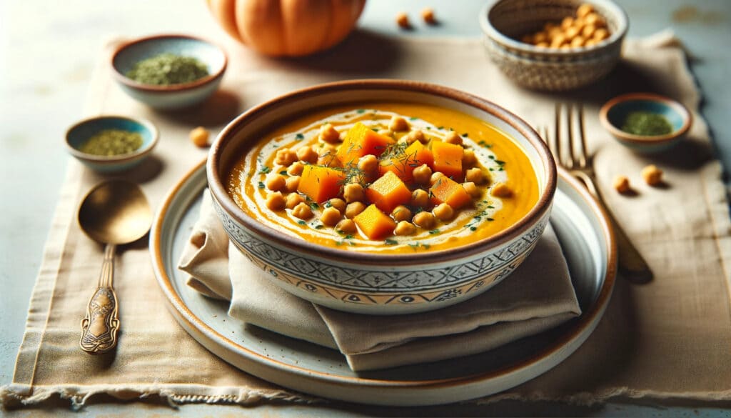 【妊活食】南瓜とひよこ豆のモロッコ風スープ
