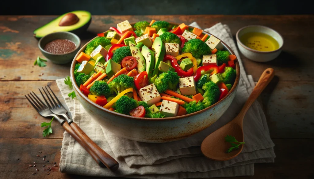 【妊活食】五色野菜の豆腐サラダ