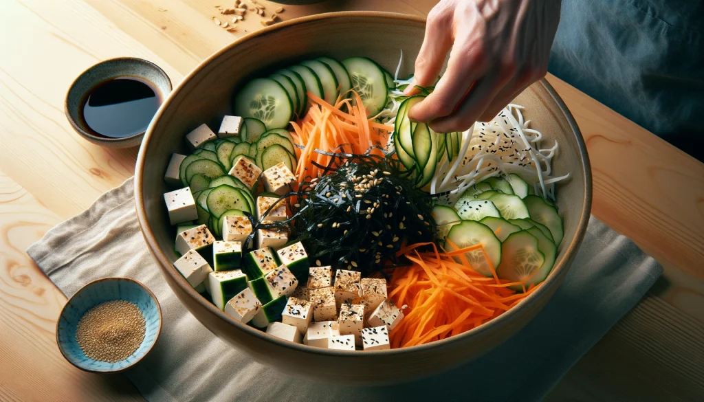 【妊活食】ひじきと豆腐のサラダ