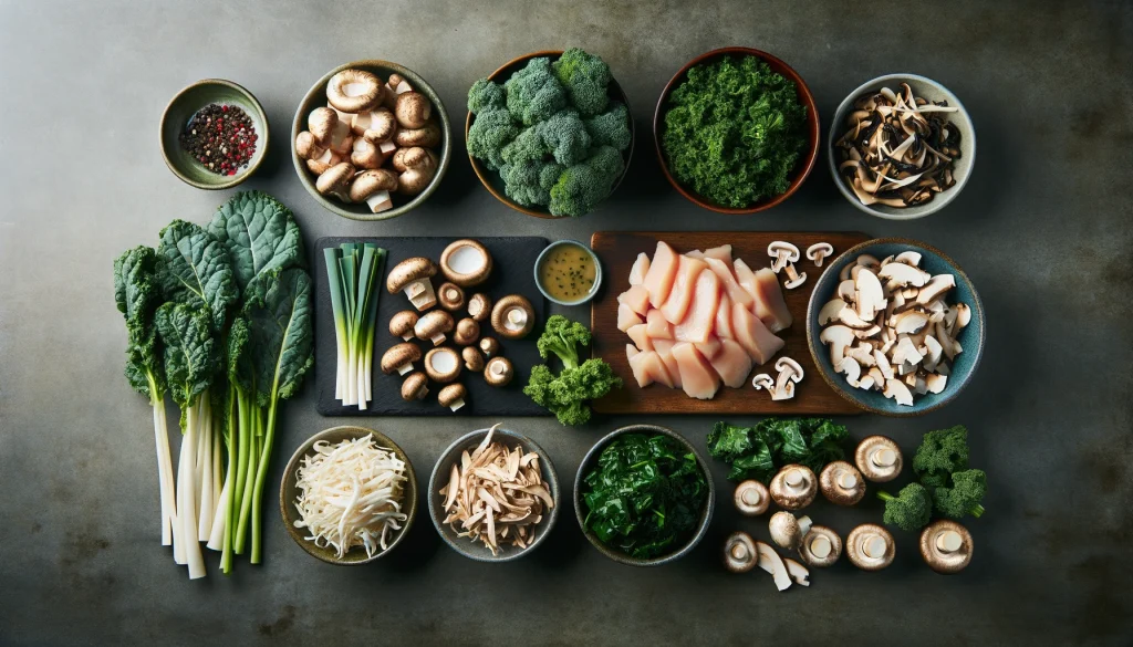 【妊活食】キノコと鶏胸肉のケール炒め 妊活・妊娠・安産の情報サイト 子授かりネットワーク