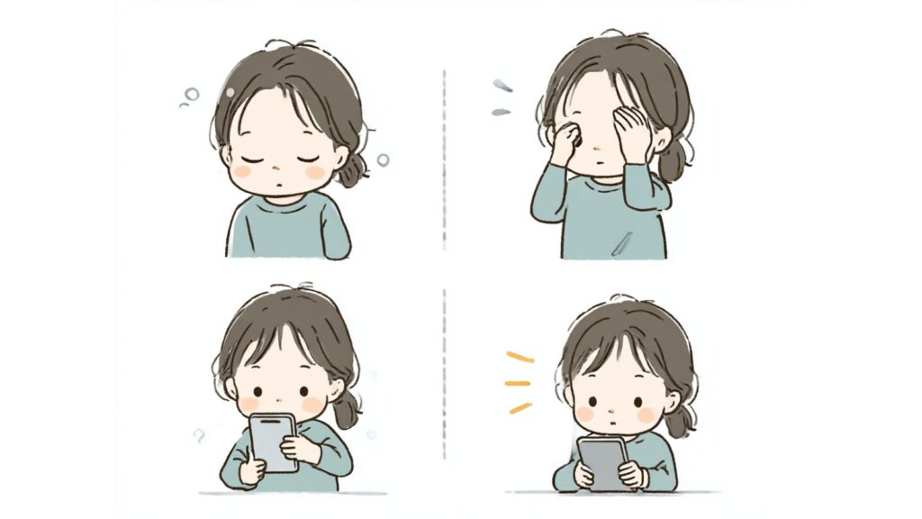 スマホ時間が4時間超えたら危険!?子どものスマホ内斜視の予兆と対応策