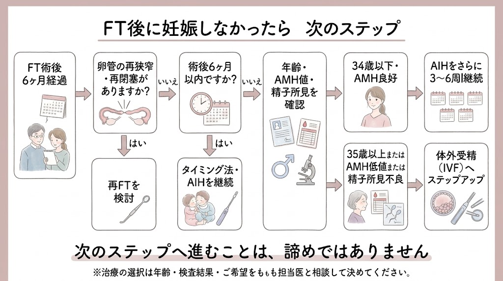 卵管鏡下卵管形成術（FT）後に妊娠しなかったら｜次のステップと体外受精への移行時期を専門医が解説